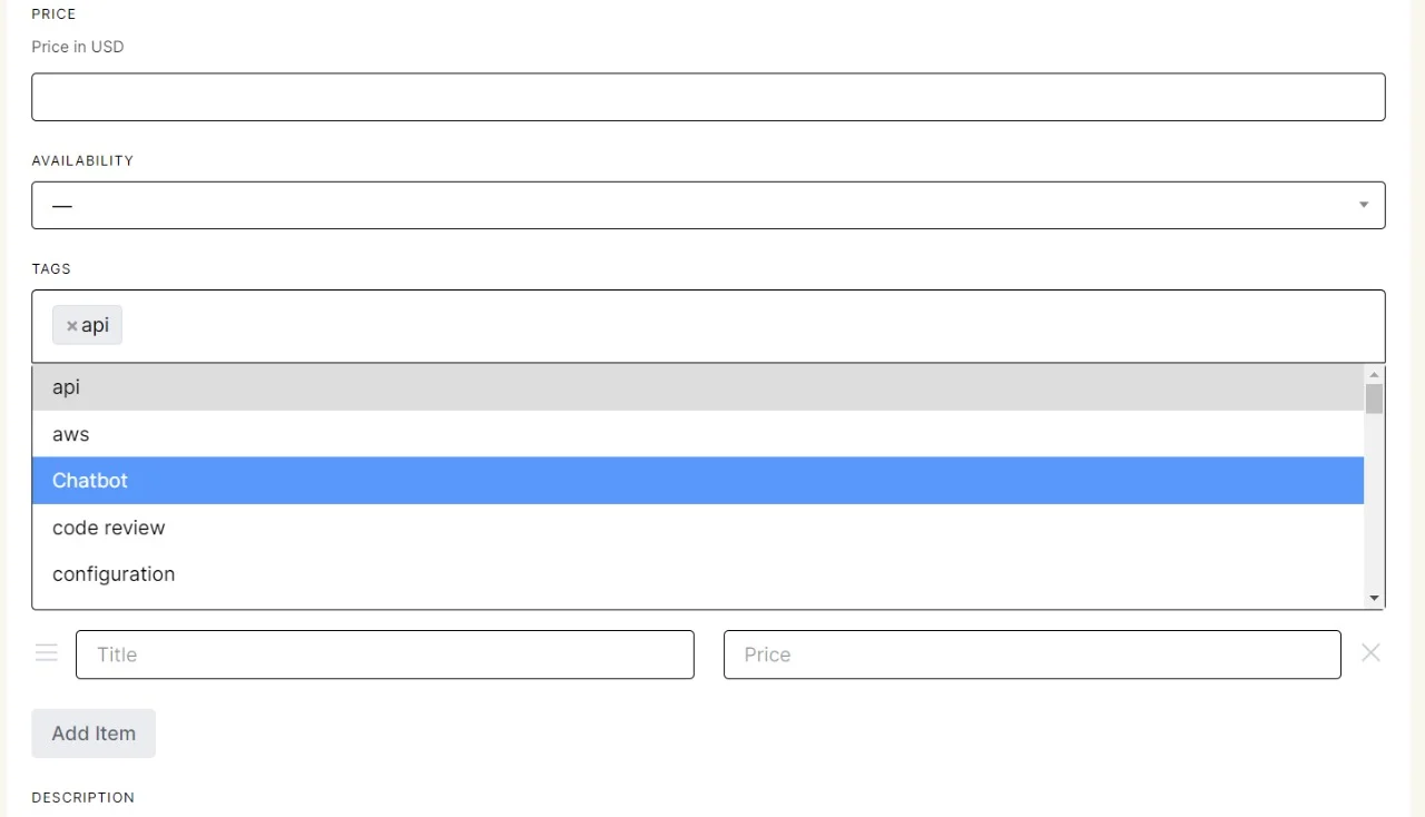 adding tags screenshot